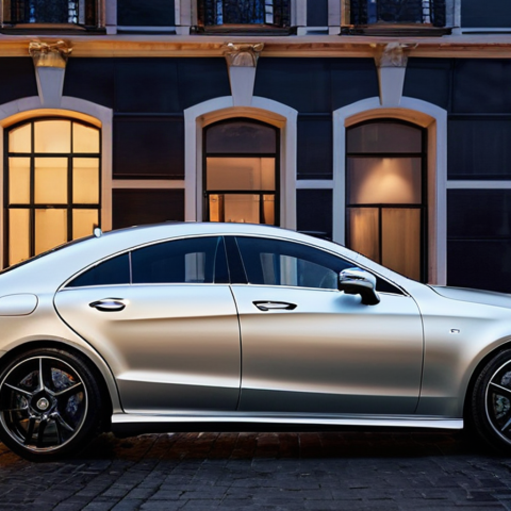 벤츠 CLS와 BMW 6시리즈 비교 - **Modern Mercedes-Benz CLS Exterior: Urban Elegance**
    A sleek, low-angle shot of a modern Merced...