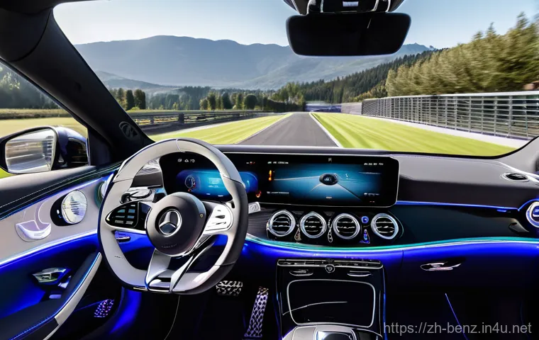 벤츠 EQS의 최신 충전 기술 - **Prompt:** A sleek, dark blue Mercedes-Benz EQS is parked at a modern, high-power charging station,...